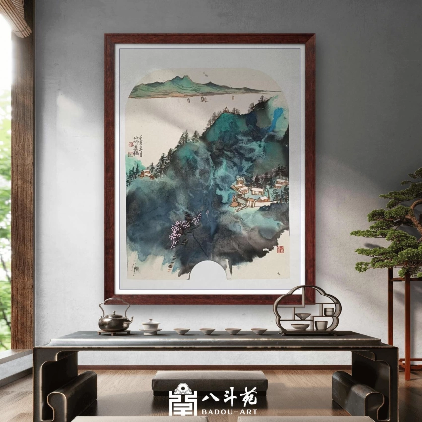杜山河国画作品(山水)定制结缘【泼彩青山】插图中国题字网 杜山河国画作品(山水)定制结缘【泼彩青山】插图中国题字网