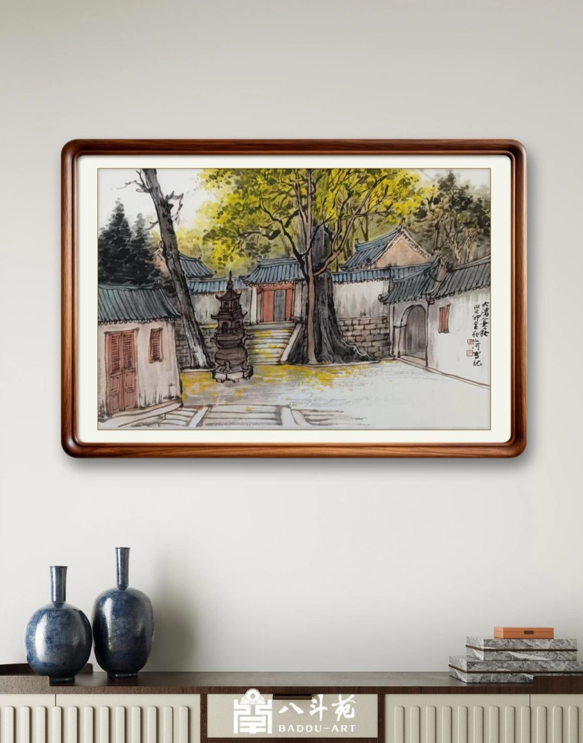 杜山河国画作品(山水)定制结缘【太清金秋】插图中国题字网 杜山河国画作品(山水)定制结缘【太清金秋】插图中国题字网