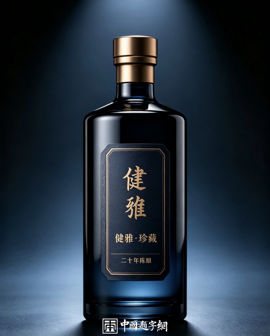 酒品牌题名|郭永琰楷书 “健雅”【品牌题字案例】插图中国题字网 酒品牌题名|郭永琰楷书 “健雅”【品牌题字案例】插图中国题字网