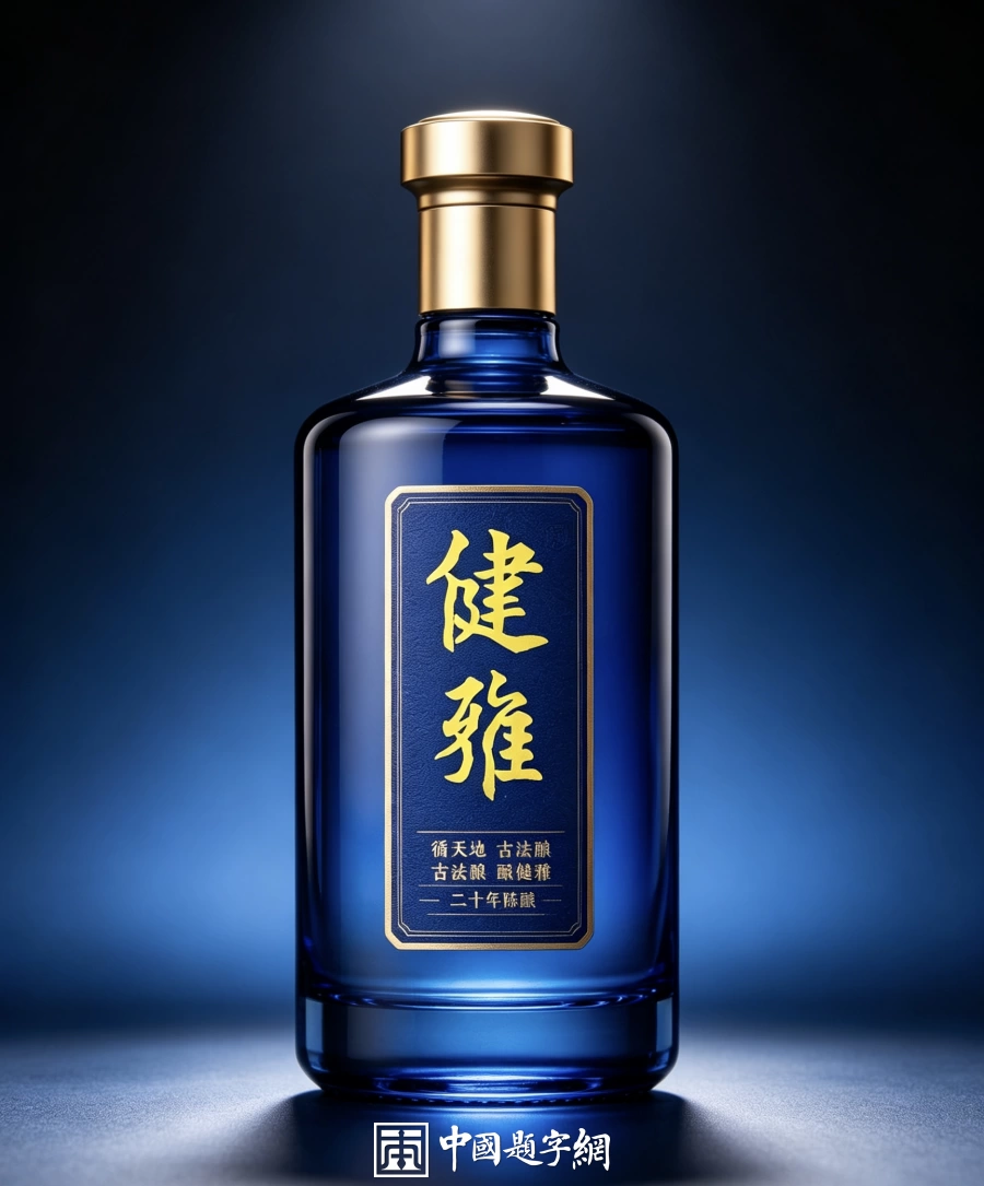 酒品牌题名|郭永琰楷书 “健雅”【品牌题字案例】插图1中国题字网 酒品牌题名|郭永琰楷书 “健雅”【品牌题字案例】插图1中国题字网